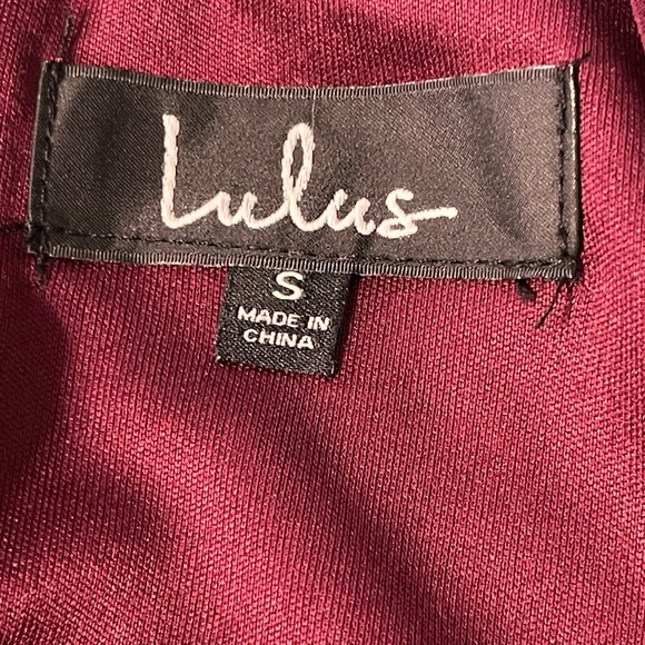 Lulu’s Formal Dress Bridesmaid Prom Sz S Cranberry Lined Sleeveless Wide Straps - Picture 8 of 10